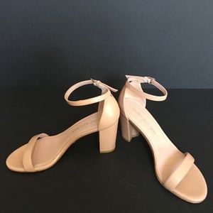 Stuart Weitzman Nearly Nude Block Heel Sandals